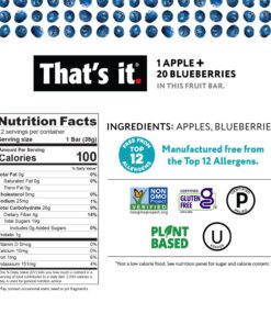 That's it. Variety Pack 100% Natural Real Fruit Bar, Best High Fiber Vegan, Gluten Free Healthy Snack, Paleo for Children & Adults, Non GMO No Added Sugar, No Preservatives Energy Food (12 Pack) 12 Count (Pack of 1) 13 71S1eK7L2gL
