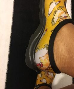 Sloggers Waterproof Garden Shoe for Women – Outdoor Slip-On Rain and Garden Clogs with Premium Comfort Support Insole 8 Chickens Daffodil Yellow 28 71S1jIIj5bL