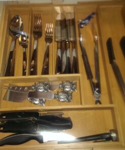 Totally Bamboo Kitchen Drawer Organizer, Expandable Silverware Organizer and Utensil Holder, 8 Compartments with Dividers 40 71S1qd6P4L