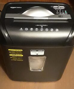 Amazon Basics 12 Sheet Cross Cut Paper and Credit Card Home Office Shredder with 4.8 Gallon Bin, Black 27 71S2QvlVQL