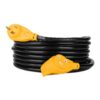Camco PowerGrip 30-Amp Camper/male RV Extension Cord | Features a Durable Heat-Resistant PVC Construction with 10-Gauge Wires and a Flexible Design | Rated for 125 Volts/3750 Watts | 25-Feet (55191) 11 71S3061dMsL
