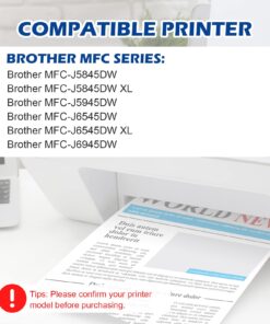 DOUBLE D LC3037 Ink Cartridges Compatible Replacement for Brother LC3037 LC3037XXL LC3039, High Yield use with MFC-J6945DW MFC-J5845DW XL MFC-J5945DW MFC-J6545DW XL (LC3037 2BK/2C/2M/2Y) 8PK 10 71S4umByTeL