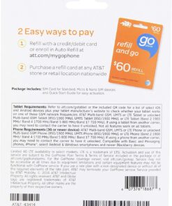 AT&T 3-in-1, Triple Cut Universal SIM Card Starter Kit for GoPhone Devices (No Annual Contract) packaging may vary 5 71S5MJsEMbL