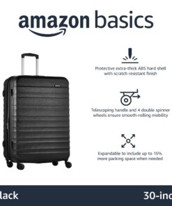 Alternative view of Amazon Basics 28-Inch Hardside Spinner, Black