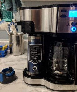 Hamilton Beach 2-Way 12 Cup Programmable Drip Coffee Maker & Single Serve Machine, Glass Carafe, Auto Pause and Pour, Black (49980R) 45 71S6qy8 OkL