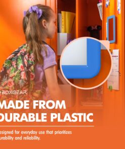 Boxgear Magnetic Locker Mirror - 5" x 7"- for School Locker, Bathroom, Household Refrigerator, Locker Accessory, Workshop Toolbox or Office Cabinet Blue 11 71S8aXIx66L