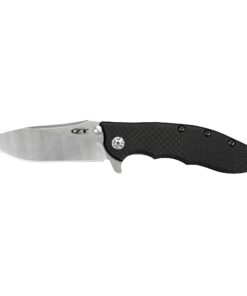 Zero Tolerance 0562CF Hinderer Slicer Folding Knife; 3.5” CPM-20CV Stonewashed and Satin Steel Blade, Carbon Fiber Front Handle, KVT Ball-Bearing Opening, Frame Lock and Reversible Pocketclip; 5.5 OZ… 3.5" 30 71S9X3l NL