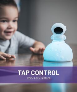 Lumipets Junior Astronaut Night Light, Soft Silicone Material, 8 Soothing Colors, Cordless, Easy Control, Portable 11 71S9n EnEBL 1