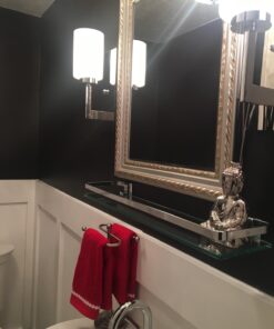 Linea di Liara Brio Polished Chrome Sconce Frosted Glass Shade Modern Sconces Wall Lighting Fixture Bathroom Wall Sconce Vanity Wall Sconce and Hallway Wall Light Fixtures, UL Listed 48 71SAZfsZMmL