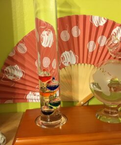 AcuRite 00795A2 Galileo Thermometer with Glass Globe Barometer, Barometer Set, Glass/Wood 47 71SCTZOXS6L