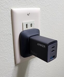 Anker USB C Charger, Anker GaNPrime 65W, 3-Port Fast Compact Foldable Wall Charger for MacBook Pro/Air, iPad Pro, Galaxy S22/S21, HP Spectre, Note 20/10+, iPhone 14/Pro, Pixel, and More Phantom Black 64 71SCZozH4pL