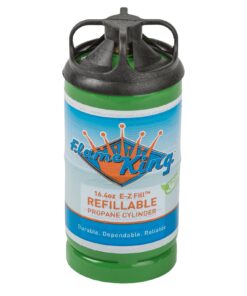 Alternative view of Flame King Refillable 1LB Empty Propane Cylinder Tank - Reusable - Safe and Legal Refill Option - DOT Compliant - 16.4 oz, Green Green Tank
