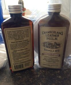 Leather Milk Leather Furniture Cleaner & Conditioner Kit (2 Bottle Furniture Care Set) - Straight Cleaner No. 2 + Furniture Treatment No. 5 - All Natural, Non-Toxic. Made in USA. W/ 2 Restoration Pads 6 oz 13 71SDFQYKdL