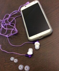 Panasonic ErgoFit Wired Earbuds, In-Ear Headphones with Dynamic Crystal-Clear Sound and Ergonomic Custom-Fit Earpieces (S/M/L), 3.5mm Jack for Phones and Laptops, No Mic - RP-HJE120-V (Purple) Purple 35 71SDJ9M3TtL