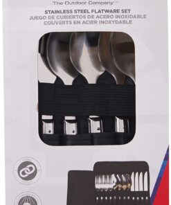 Coleman Stainless Steel Flatware Set with Plastic Handles, 12-Piece , Black 11 71SDKv5wLAL