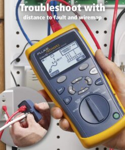 Fluke Networks CIQ-100 Copper Qualification Tester, Qualifies and Troubleshoots Category 5-6A Cabling for 10/100/Gig Ethernet, Coax and Voip, Blue CABLEIQ QUALIFICATION TESTER Tester Kit 12 71SDm8jDteL