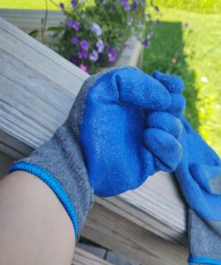 G & F Products - 3100L-DZ-Parent 12 Pairs Large Rubber Latex Double Coated Work Gloves for Construction, gardening gloves, heavy duty Cotton Blend Blue Large (Pack of 12) General Purpose 37 71SDsIdhvL 1