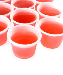 Mini Clear Plastic Jello Shot & Condiment Sauce Disposable Cups with Lids for Restaurants, Party Supplies, Dips, Souffle (1 Ounce, 125 Pack) 14 71SE aAss8L
