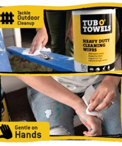 Tub O Towels TW90 Heavy-Duty 10" x 12" Size Multi-Surface Cleaning Wipes, 90 Count Per Canister 1-Pack of TW90 (10" x 12" wipes) 29 71SEE48mrOL