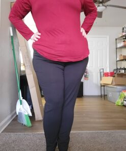 Just My Size Women's Plus-Size Stretch Jersey Leggings, Plus Leggings for Women, 25.5" 3X Black 31 71SEYa ovTL