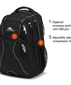 High Sierra Swerve Laptop Backpack, Black, One Size 25 71SEuKleAsL