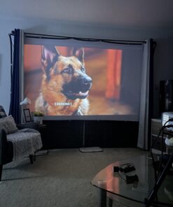 Mini Projector, VOPLLS 1080P Full HD Supported Video Projector, Portable Outdoor Home Theater Movie Projector, 50% Zoom, Compatible with HDMI, USB, AV, Smartphone/Tablet/Laptop/PC/TV Box A-Mini projector 37 71SF8h0CbLL