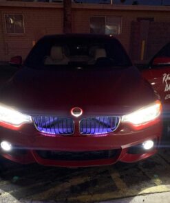 iJDMTOY Compatible with BMW Front Hood or Rear Trunk Lid, Xenon White 3.25-Inch 82mm Roundel LED Emblem Background Illumination Lighting Kit 22 71SFKRZ5YL