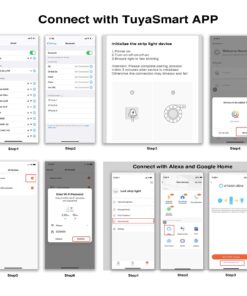 hyrion Smart LED Light Strips,50 ft WiFi LED Light,Sound Activated Color Changing with Alexa and Google,Sync Music with Led Strip Lights for Bedroom for Living Room, Home Decor 50ft 21 71SFqc50oHL