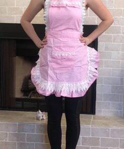 Hyzrz Lovely Home Work Adjustable Apron Cake Kitchen Cooking Women Girls Aprons With Pocket for Gift, Pink 38 71SGPgBVs6L