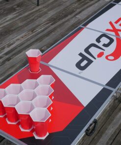 HEXCUP - Reusable Party Pong Cup Set by PartyPong - 22 Reusable Cups, 3 Balls, & Plastic Game Card 23 71SGdzbHDFL