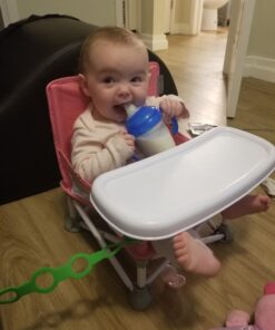 Summer Infant Pop n Sit Portable Booster Chair, Pink Booster Seat for Indoor/Outdoor Use Fast, Easy and Compact Fold, 15x14x15 Inch 46 71SHIiL5FkL