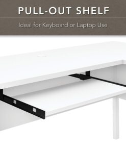 Bush SET012WH 72-Inch W L-Shaped Desk w/Hutch Lateral File Cabinet and Bookcase White 9 71SHbJtCUoL