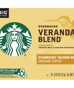 Starbucks Veranda Blend Coffee K-Cup Pods, Blonde Roast Ground Arabica Coffee K-Cups for Keurig Brewing System, 24 CT K-Cup Pods Per Box (Pack of 2 Boxes) 14 71SHir2x6AL
