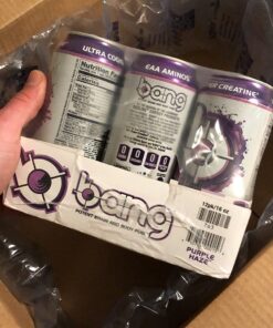 Bang Energy Purple Haze, Sugar-Free Energy Drink, 16 Ounce (Pack of 12) 16 Ounce (Pack of 12) 36 71SHsO GasL