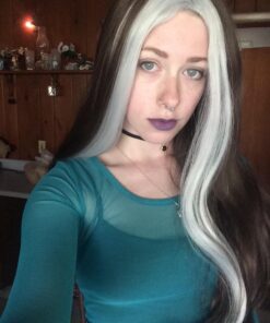 Miss U Hair Long Wavy Women Brown Silver Party Hair Halloween Costume Cosplay Wig 23 71SHuJvfLYL