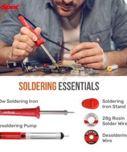 Hi-Spec 84pc Electronics & Solder Iron Kit. Multimeter and Tools for Electrical Repairs, PCB & Computers 84 Piece 9 71SI8vzXjL