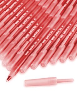 BIC Round Stic Xtra Life Ballpoint Pens, Medium Point (1.0mm), Red, 12-Count Pack, Stick Pens for Office Supplies (GSM11-RED) 12 Count (Pack of 1) Ballpoint Pen 25 71SIAhYXpDS