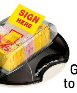 Post-it Flags, Sign Here, 200/High Volume Desk Grip Dispenser, 1 in Wide, Yellow (680-HVSH) 200 Flags Post-it 13 71SIEvAz5bL
