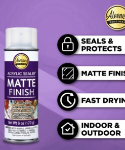 Alternative view of Aleene's Spray Finish 6oz Acrylic Sealer, 6 Ounce (Pack of 1), Clear-Matte 6 Ounce (Pack of 1) Clear - Matte