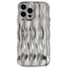 Anuck for iPhone 13 Pro Max Case Wavy Edge Water Ripple Pattern Design, Cute Wave Curly Frame Shape Soft Flexible TPU Shockproof Full-Body Protective Phone Case Cover for Women Girls, Shiny Silver 47 71SJ1NPI8TL