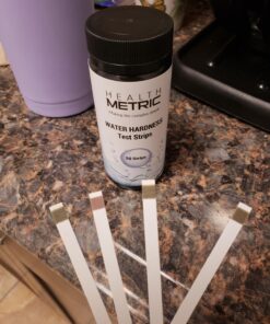 Health Metric Pro Water Hardness Test Kit | Quick & Easy Hard Water Test Strips for Water Softener Dishwasher Well Spa and Pool Water | 50 Tester Strips at 0-425 ppm | Calcium & Magnesium Hardness 1-pack 31 71SJM038JxL