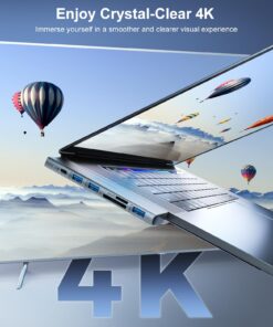 USB C Hub Adapter MacBook - UtechSmart 7 in 2 MacBook Pro/Air Accessories Multiport Adapter with Thunderbolt 3 Port, 100W PD 4K@30Hz, 40Gbps 4K HDMI, 3*USB3.0 Data Port SD and MicroSD Card Reader 26 71SJRNbpeYL