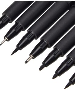 Faber Castell Artist Pack of 8 Assorted Sizes, 8-Pitt Pens in Black, 8 Count Faber-Castell Pitt Artist Pen - Black 23 71SJnavGrqL
