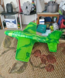Foam Airplanes - Kids Stocking Stuffers for Kids All Ages 4 5 6 7 8 9 10 11 - Best Toy Gift Boy Stocking Stuffer Gifts Party Favors - Easter Basket for Kids - EVA Foam Air Plane Gift Idea for Kids Green 17 71SK2rqdt9L