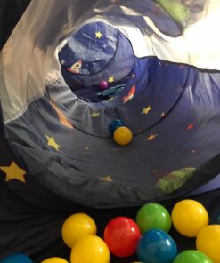 Homfu 3 in 1 Pop up Kids Play Tent with Tunnel Ocean Ball Pit Pool with Basket Hoop for Toddler Boys Girls to Play and Craw Indoor&Outdoor As Birthday Gift Purple Ball Pit 25 71SKI G3naL