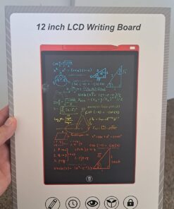 LCD Writing Tablet, 12 Inch Kids Toys Colorful Doodle Board, Toddler Girl Toys for 3 4 5 6 7 8 Year Old Boys Baby, Drawing Doodle Pad Christmas Birthday Gift for Children (Black) 12'' Black 21 71SKKXcqrQL