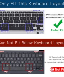 Alternative view of Keyboard Cover for HP Chromebook 14 inch 14a-ne0013dx/HP Chromebook 14-ca 14-ca061dx ca064dx/HP Chromebook 14-db 14-db0040nr db0070nr/ HP Chromebook 14-ak Series/HP Chromebook 14 G2 G3 G4 G5 -Clear Clear