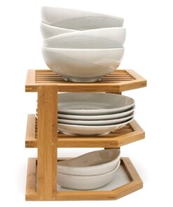 Lipper International 8883 Bamboo Wood 3-Tier Corner Kitchen Storage Shelf, 10" x 10" x 9-1/2" 25 71SMEQSTnL
