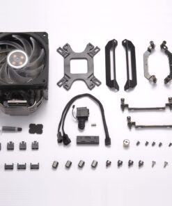 Cooler Master Hyper 212 RGB Black Edition CPU Air Cooler, SF120R RGB Fan, 4 CD 2.0 Heatpipes, Anodized Gun-Metal Black, Brushed Nickel Fins, RGB Lighting for AMD Ryzen/Intel LGA1151 58 71SMgvQpNKL