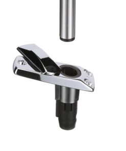 Attwood 911339-7 Rectangle 2-Pin Base for 12-Degree Angled Light Pole, Swivel Cover, Zamak Finish, 4 Inches x 1 5/8 Inches 13 71SN5lqspL
